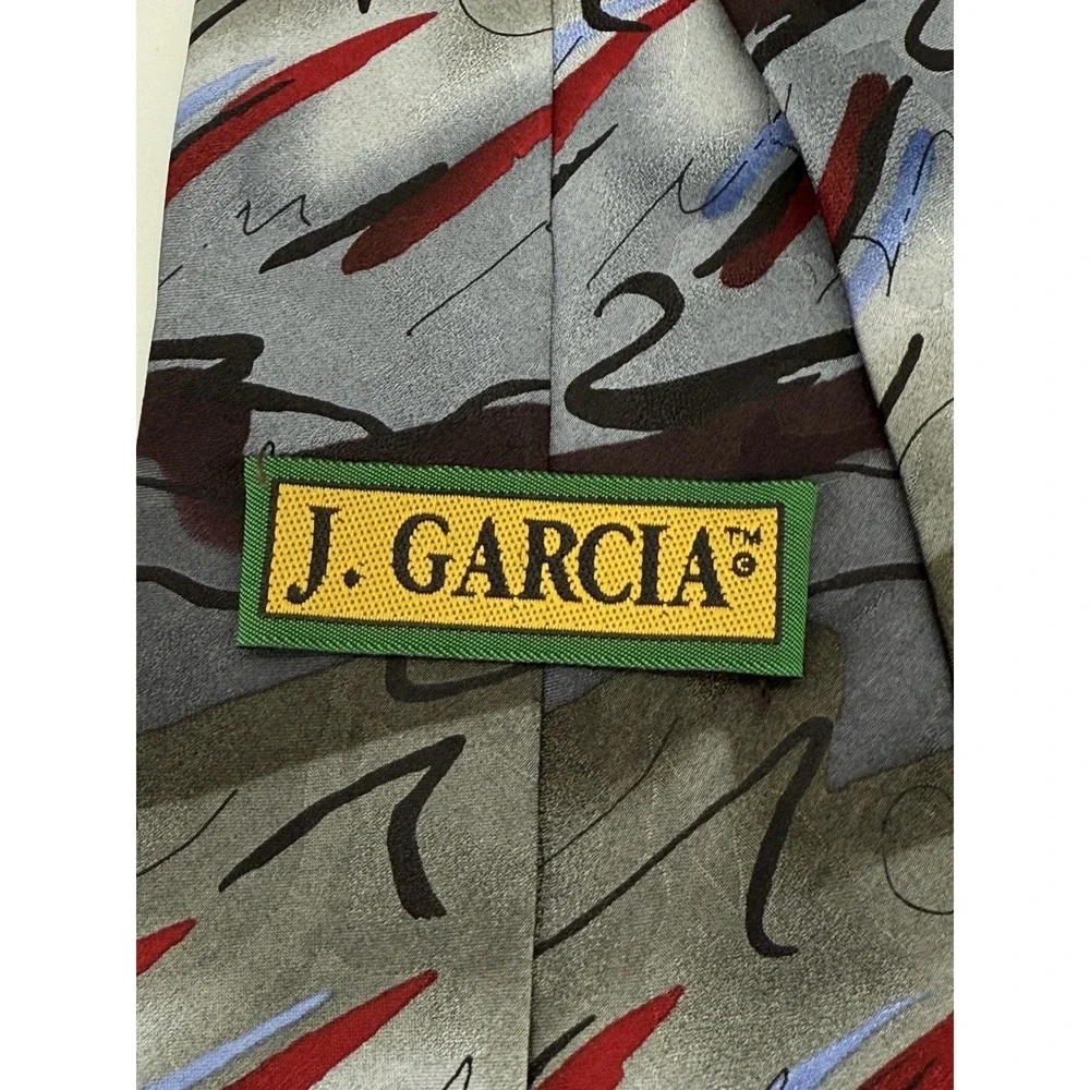 J. Garcia 1996 Happy Birthday Collection 18 100% Silk Gray Tie Apx. 59